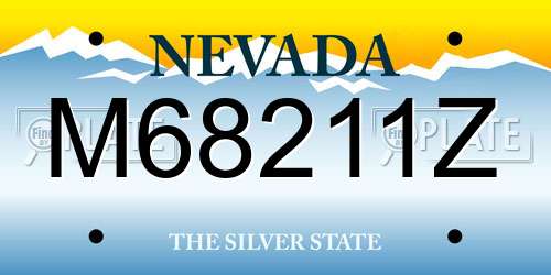 M68211Z Nevada License Plate