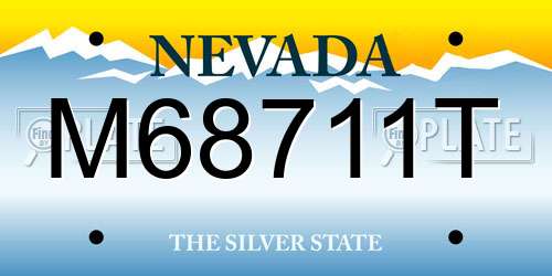 M68711T Nevada License Plate