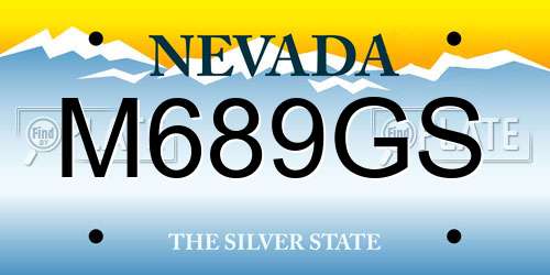 M689GS Nevada License Plate