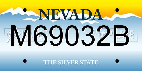 M69032B Nevada License Plate