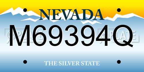 M69394Q Nevada License Plate