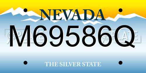 M69586Q Nevada License Plate