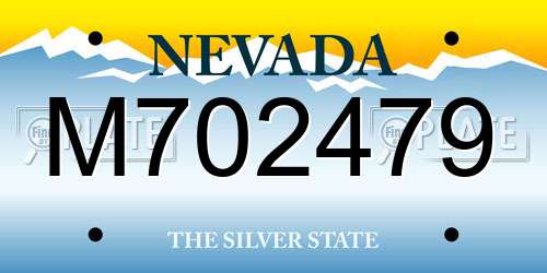 M702479 Nevada License Plate