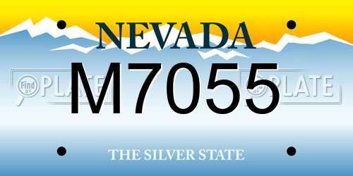 M7055 Nevada License Plate
