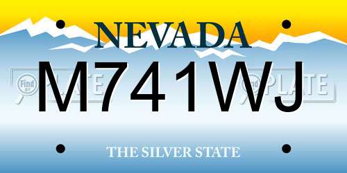 M741WJ Nevada License Plate