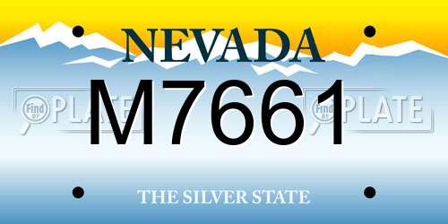 M7661 Nevada License Plate