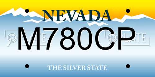 M780CP Nevada License Plate
