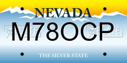 M78OCP Nevada License Plate