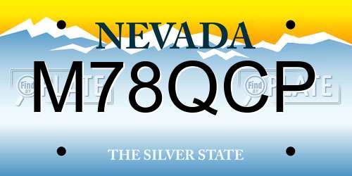 M78QCP Nevada License Plate