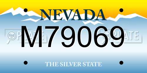 M79069 Nevada License Plate
