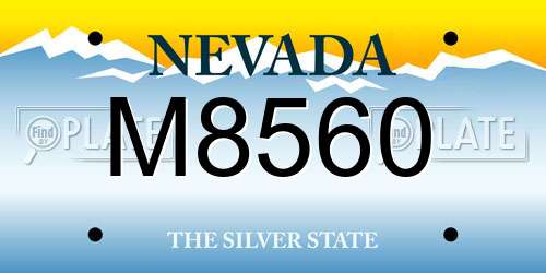 M8560 Nevada License Plate