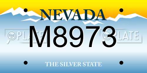 M8973 Nevada License Plate