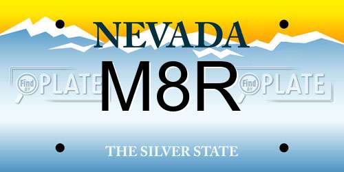 M8R Nevada License Plate
