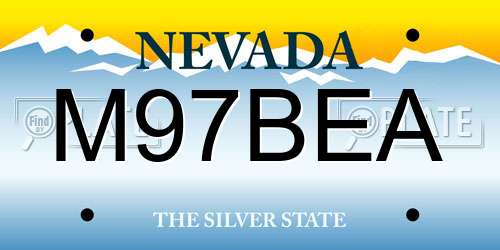 M97BEA Nevada License Plate