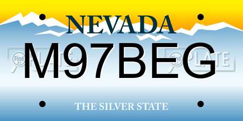 M97BEG Nevada License Plate