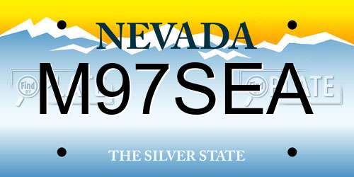 M97SEA Nevada License Plate