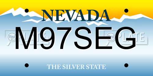 M97SEG Nevada License Plate