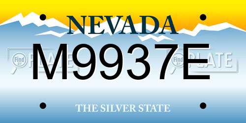 M9937E Nevada License Plate