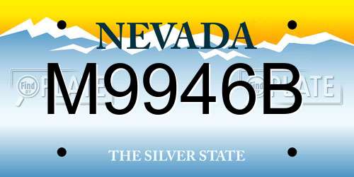 M9946B Nevada License Plate