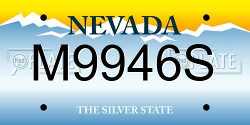 M9946S Nevada License Plate