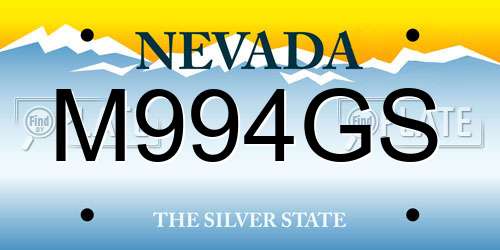 M994GS Nevada License Plate