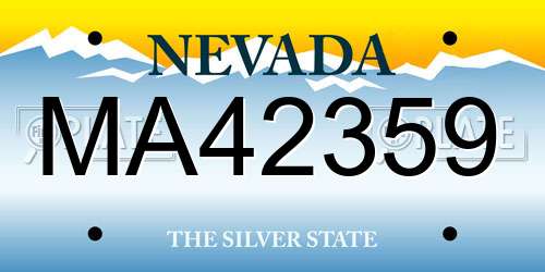 MA42359 Nevada License Plate