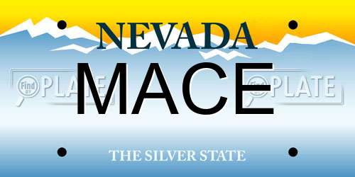 MACE Nevada License Plate