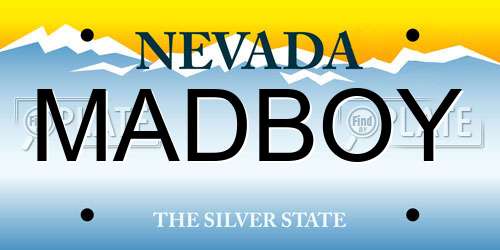 MADBOY Nevada License Plate