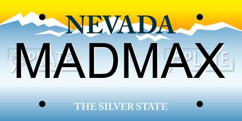 MADMAX Nevada License Plate
