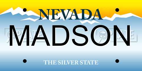 MADSON Nevada License Plate