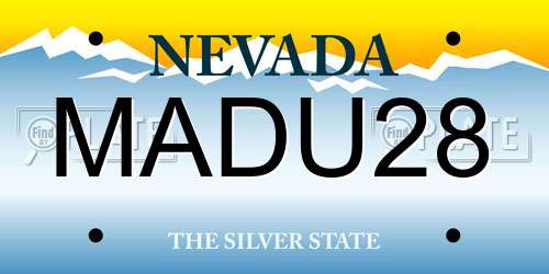 MADU28 Nevada License Plate