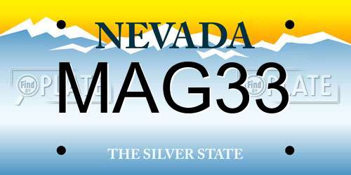 MAG33 Nevada License Plate