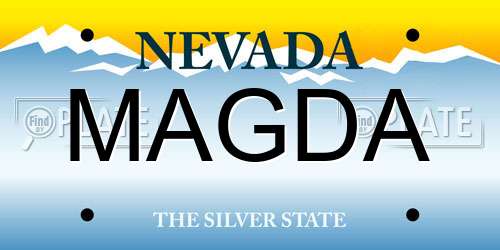 MAGDA Nevada License Plate