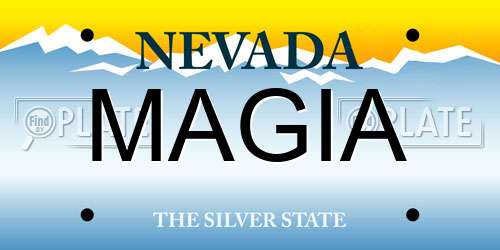 MAGIA Nevada License Plate