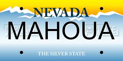 MAHOUA Nevada License Plate