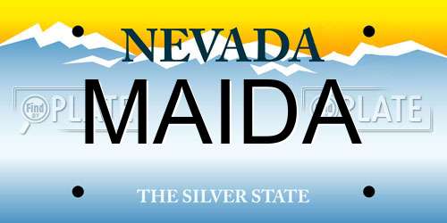 MAIDA Nevada License Plate