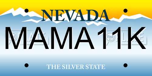 MAMA11K Nevada License Plate