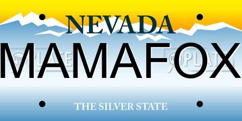 MAMAFOX Nevada License Plate