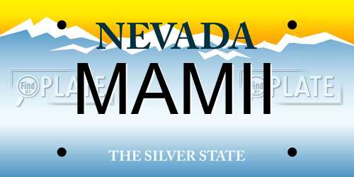 MAMII Nevada License Plate
