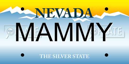 MAMMY Nevada License Plate