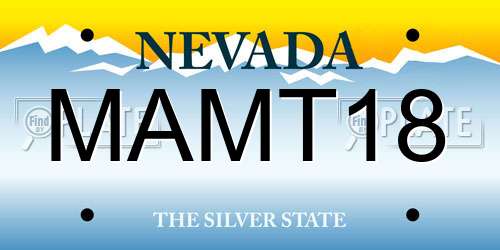 MAMT18 Nevada License Plate