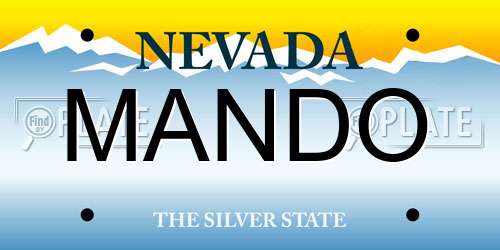 MANDO Nevada License Plate