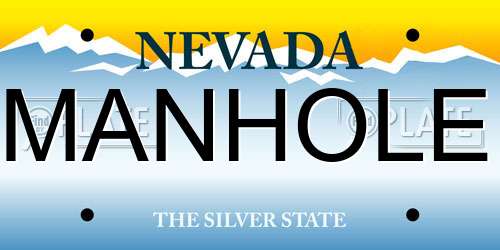 MANHOLE Nevada License Plate