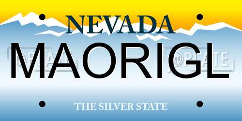 MAORIGL Nevada License Plate