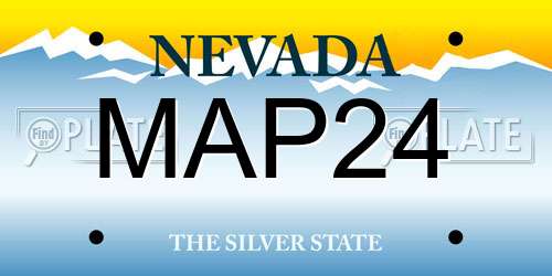 MAP24 Nevada License Plate