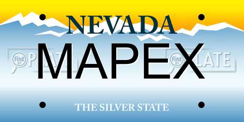 MAPEX Nevada License Plate