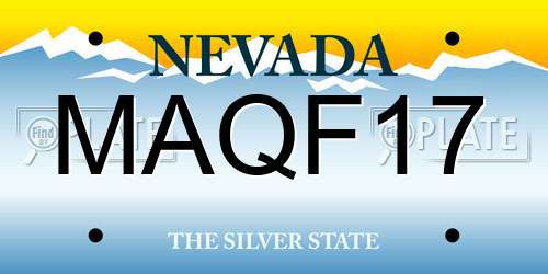 MAQF17 Nevada License Plate