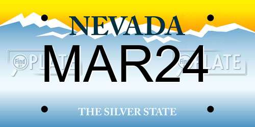 MAR24 Nevada License Plate