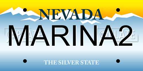 MARINA2 Nevada License Plate