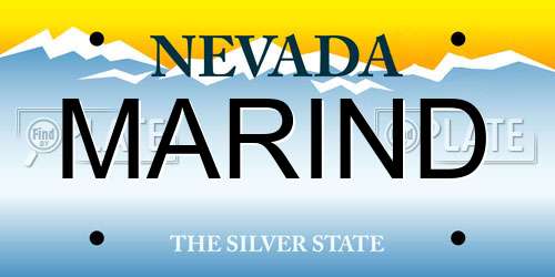 MARIND Nevada License Plate